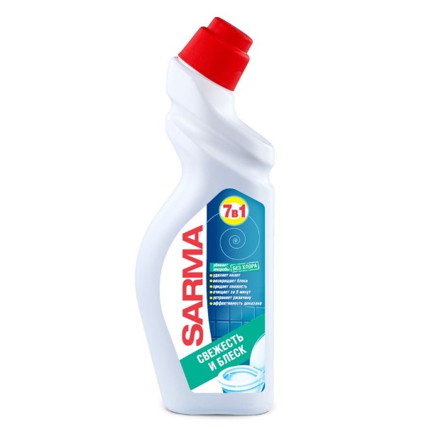 

Средство чистящее Sarma Свежесть 7 в 1 для сантехники 750 мл