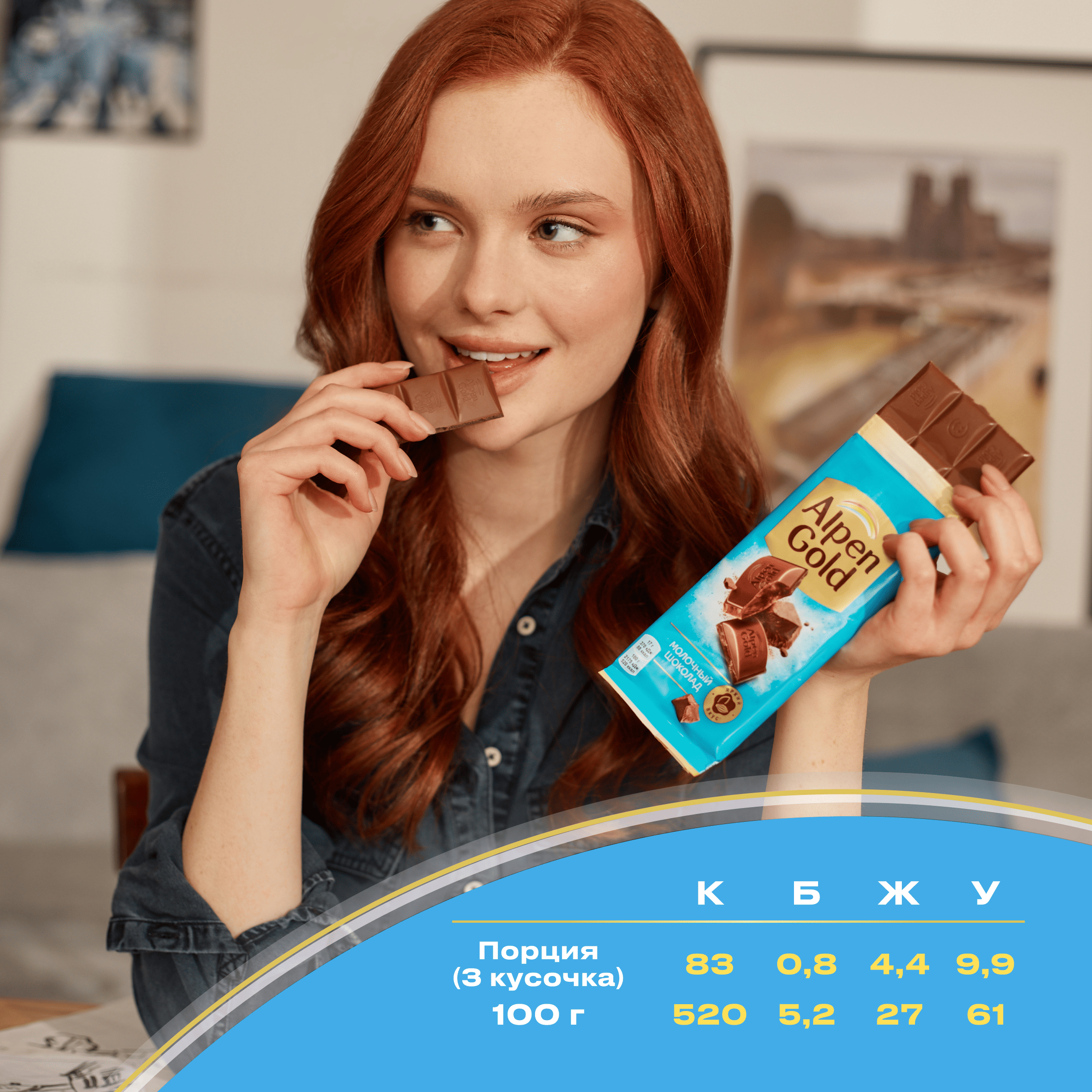 

Шоколад молочный Alpen Gold 80 г