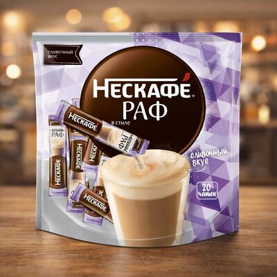 Растворимый кофе "Раф", Nescafe, 20 пакетиков