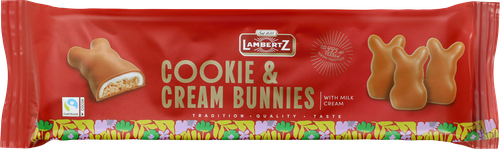 

Печенье Lambertz Кролики с печеньем и кремом (Cookie & Cream Bunnies) фигурное 160 г