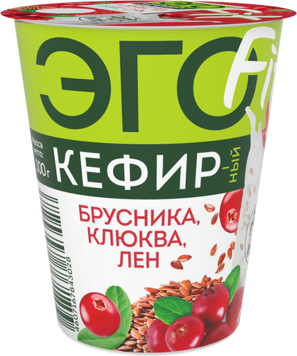 

Продукт кефирный Эго Брусника-клюква-лён 2.9% 300 г