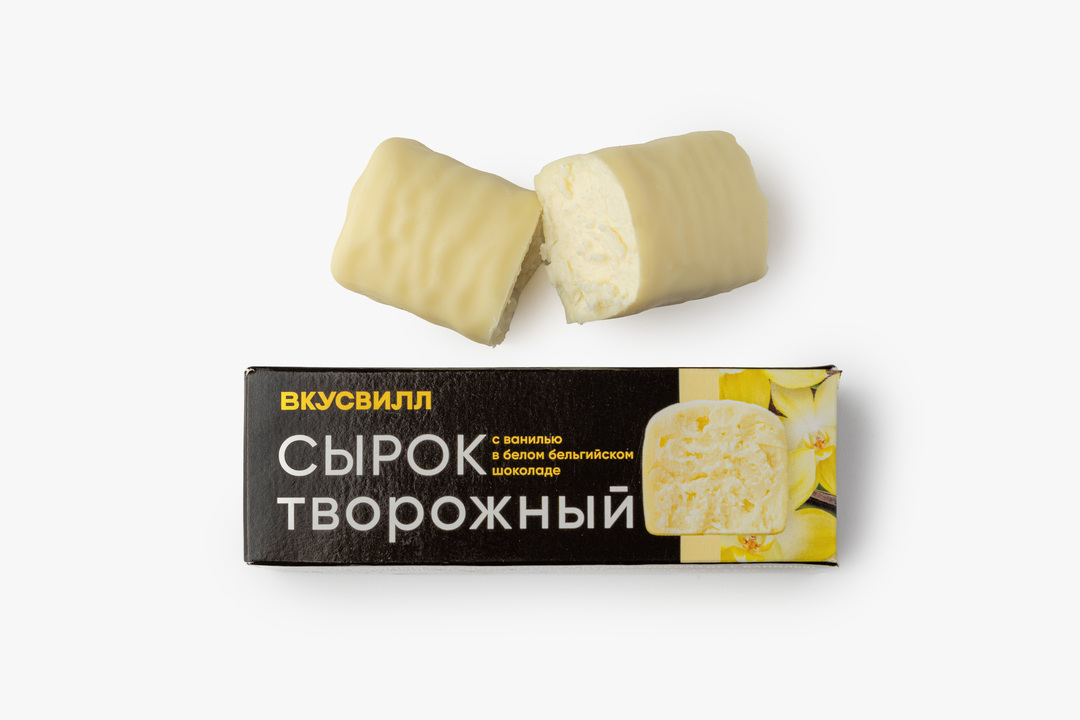 

Сырок творожный ВкусВилл с ванилью в бельгийском белом шоколаде 26% 50 г