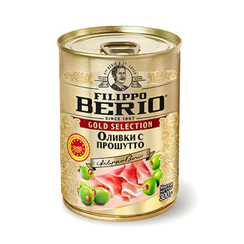 

Оливки Filippo Berio зелёные с прошутто 300 г