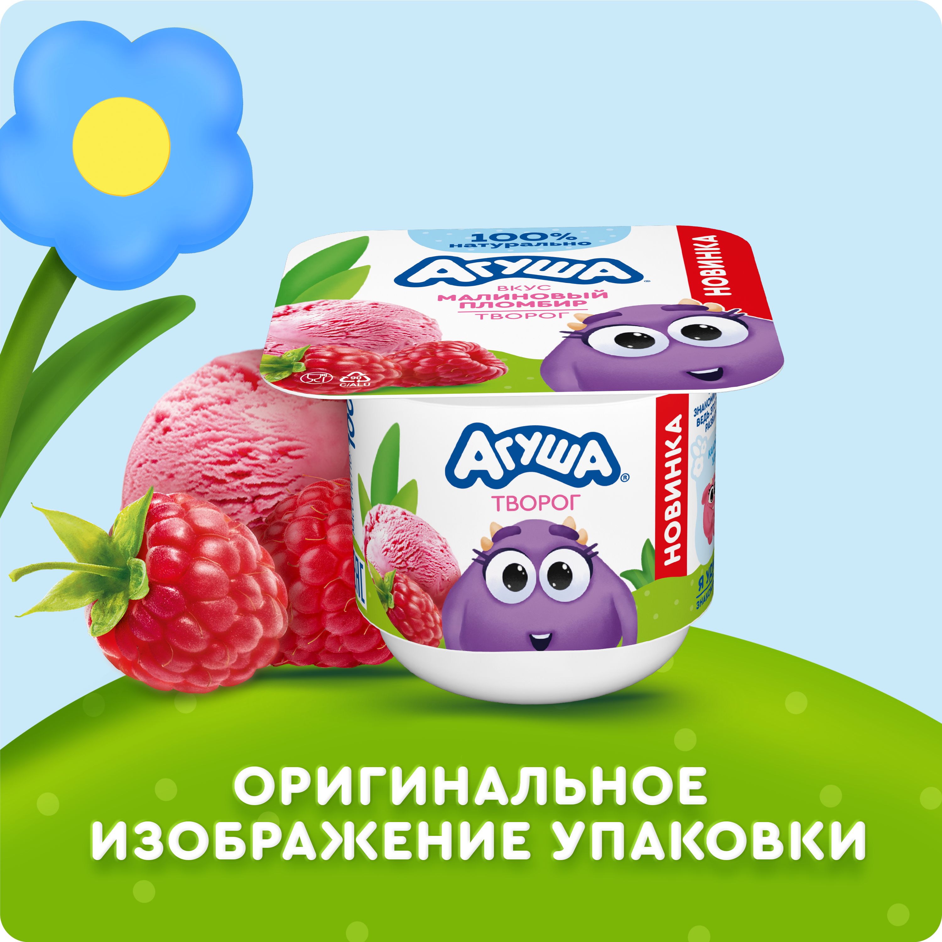 

Творог детский Агуша Малиновый пломбир с 12 месяцев 3.9% 100 г