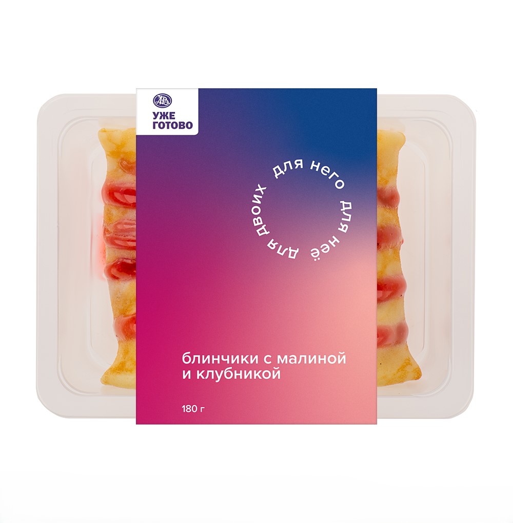 

Блинчики Уже Готово с малиной и клубникой 180 г