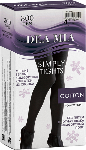 

Колготки женские Dea Mia Cotton 300 den Nero р. 4