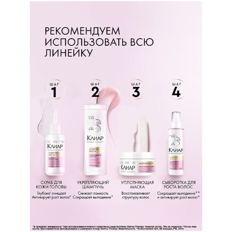 

Маска для волос Клиар Derma Therapy Энергия роста 300 мл