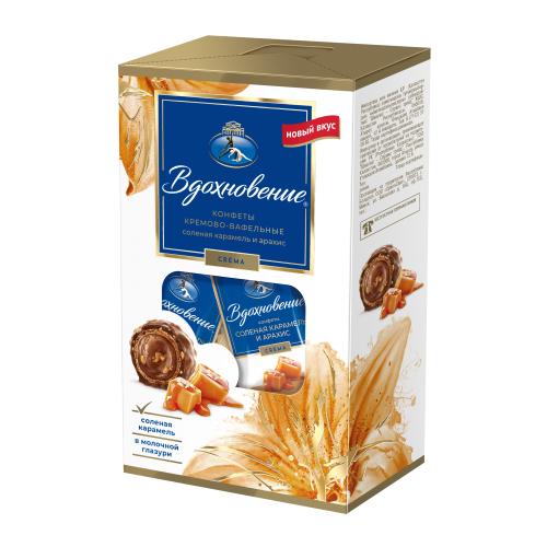 

Конфеты Вдохновение с соленой карамелью и арахисом 112 г