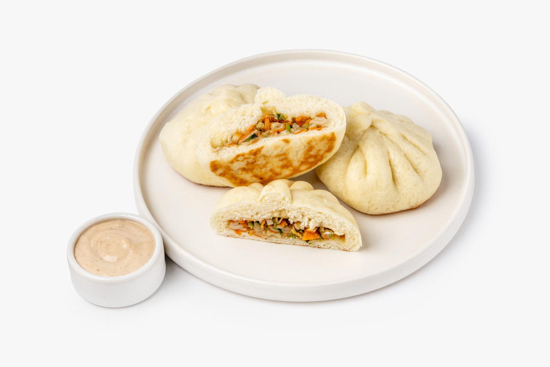 

Бао ВкусВилл с крабовыми палочками и имбирно-кунжутным соусом 135 г