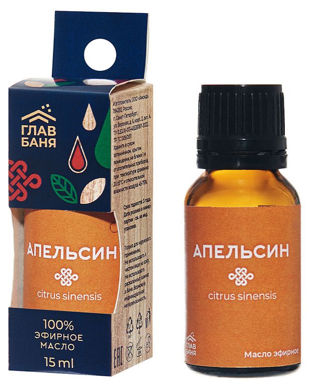 

Масло эфирное ГлавБаня Апельсин 17 мл