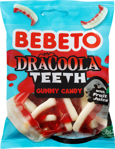 

Мармелад жевательный Bebeto Dracoola teeth Клубника и ваниль 80 г