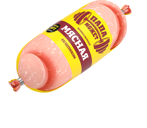 

Колбаса вареная Папа может Мясная со шпиком 400 г