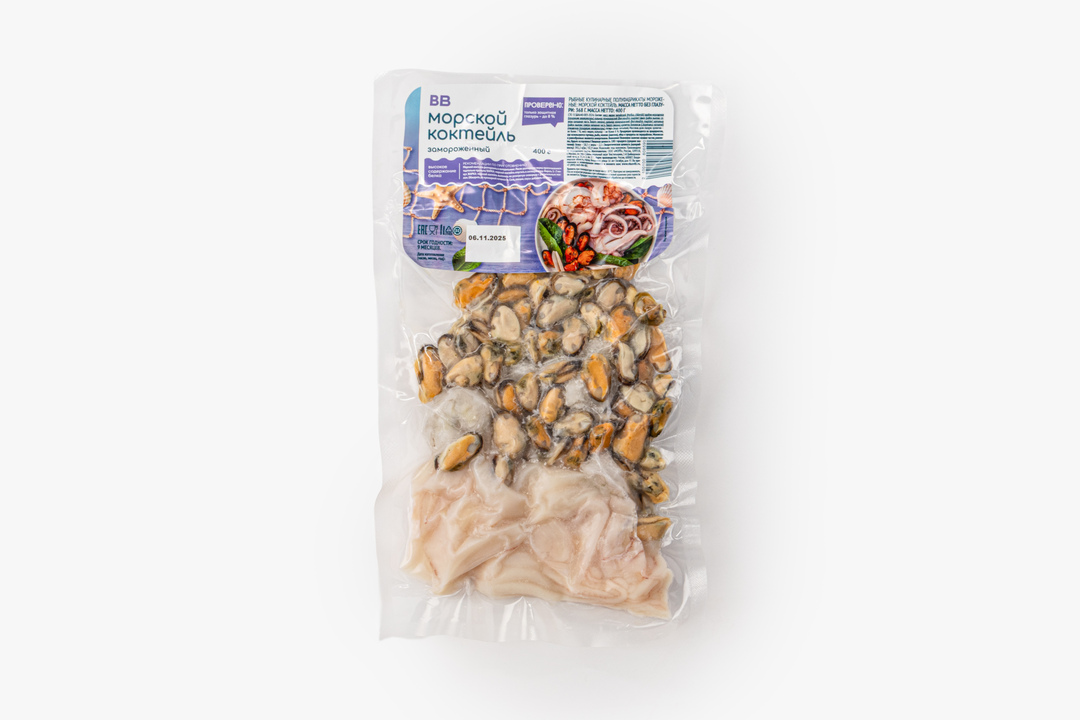 

Морской коктейль замороженный, 400 г(Продукт замороженный)