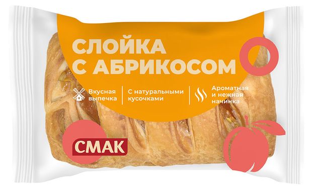 

Слойка с начинкой Абрикос, 90 г