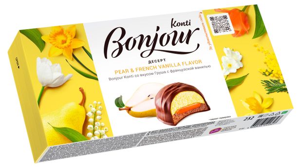 

Десерт Bonjour груша с французской ванилью 232 г