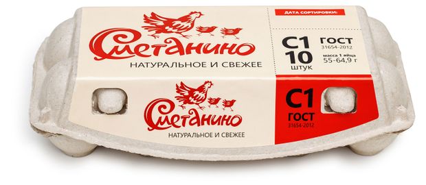 

Яйцо куриное Сметанино С1 бокс коричневое 10 шт