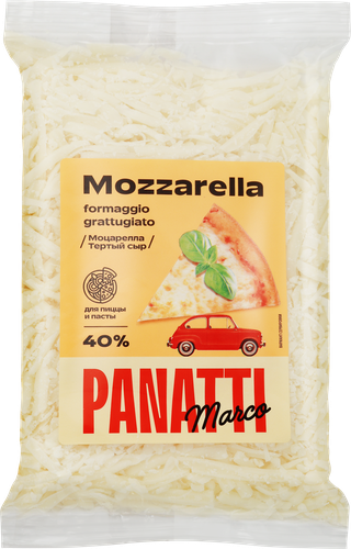

Сыр тертый Marco Panatti Моцарелла 40% 150 г