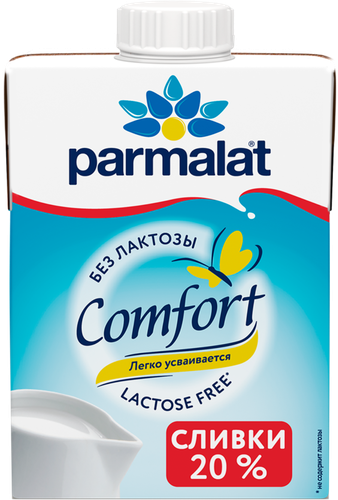 

Сливки Parmalat Комфорт (Comfort) безлактозные ультрапастеризованные 20% 500 г