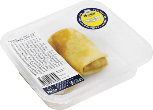 

Блинчики Калинка с ветчиной и сыром охлажденные лоток 160 г