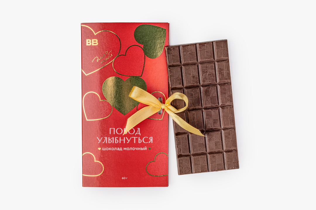 

Шоколад молочный ВкусВилл Повод улыбнуться 60 г