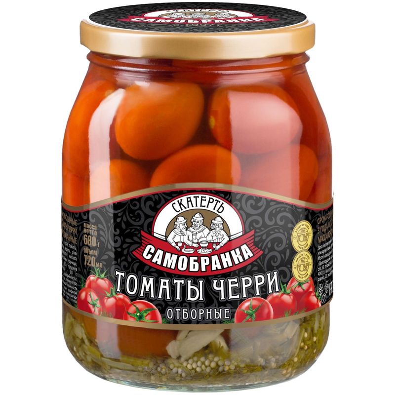 

Томаты черри Скатерть-Самобранка маринованные 680 г