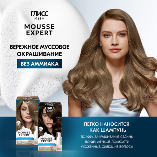 

Краска для волос Глисс Кур Мусс Эксперт (Mousse Expert) Средне-русый 8-00 85 мл
