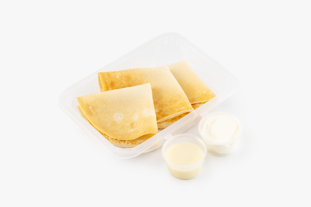 

Блины ВкусВилл со сметаной и сгущённым молоком 3 шт. 180 г