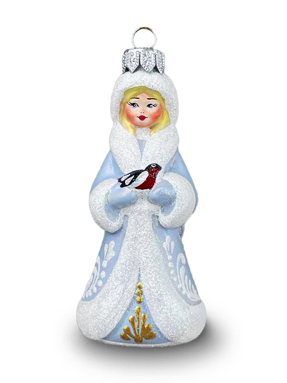 

Игрушка для ёлки Ленигрушка Снегурочка стеклянная 11 см