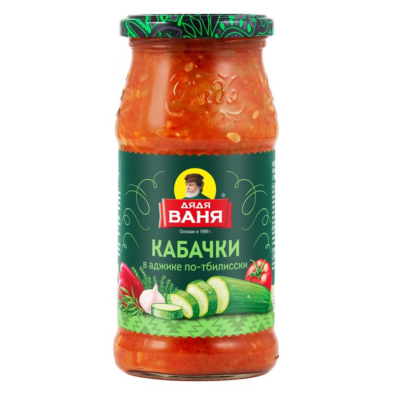 

Кабачки Дядя Ваня По-тбилисски в аджике 460 г