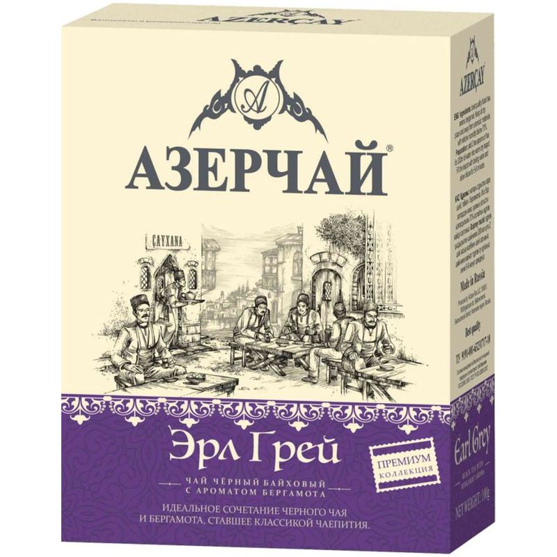 

Чай Азерчай черный Эрл грей в пакетиках 100 шт. x 1.8 г