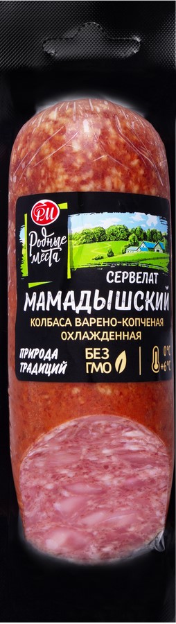 

Колбаса копчено-вареная Родные места Мамадышский сервелат 330 г