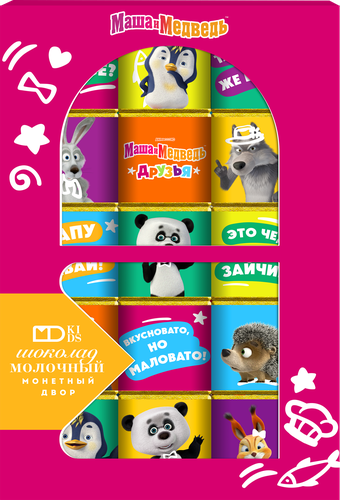 

Шоколадный набор Монетный двор Маша и Медведь молочный 75 г