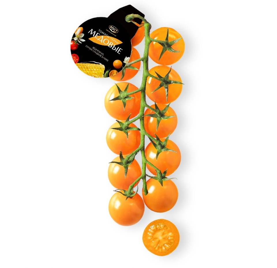

Томаты Рост Медовые черри оранжевые 200 г упаковка в ассортименте