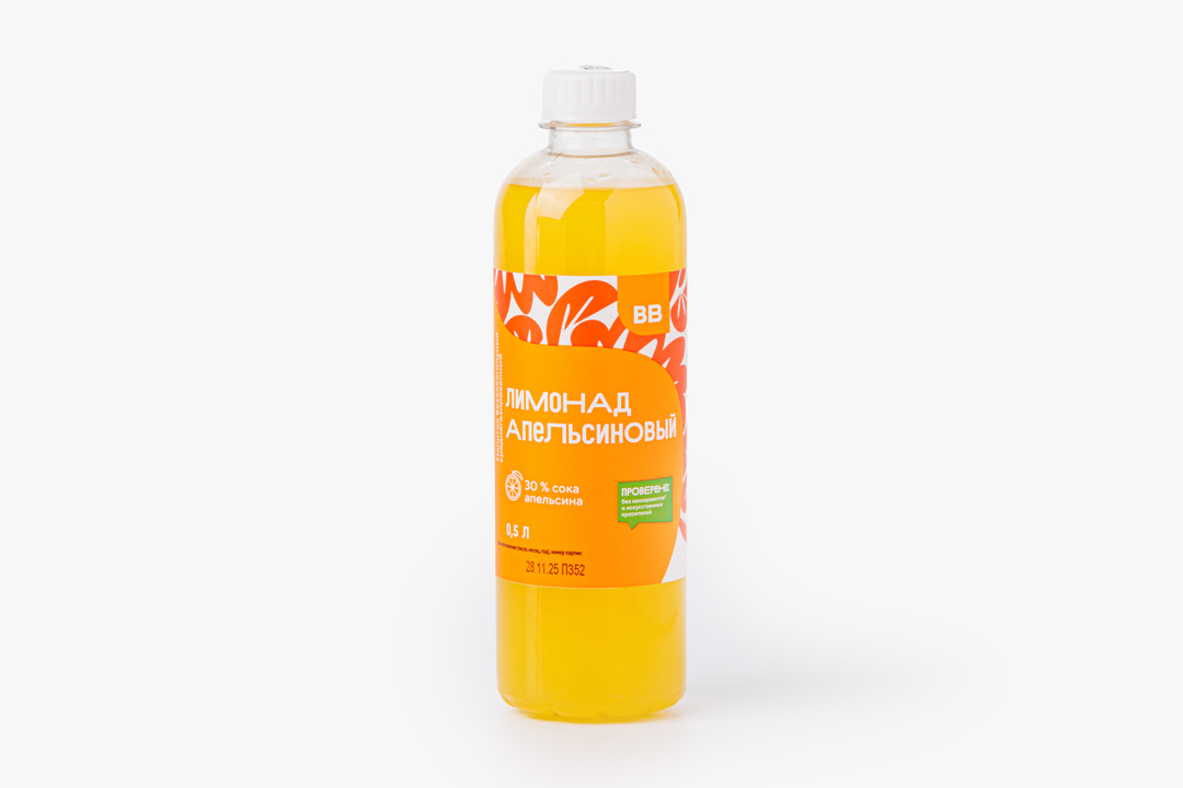 

Лимонад Апельсиновый с соком, 0,5 л