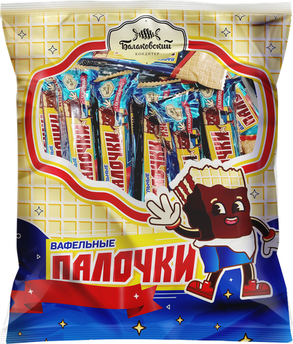 

Вафельные Балаковский палочки 300 г