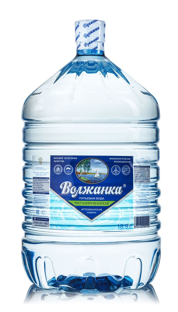 

Вода питьевая Волжанка негазированная высшей категории 18.9 л