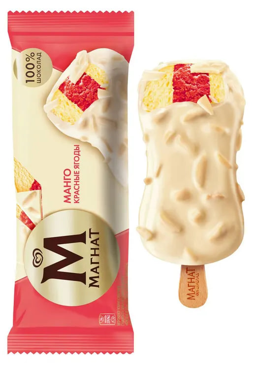 

Мороженое Магнат Манго и красные ягоды в белом шоколаде 67 г