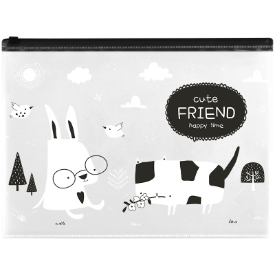 

Папка-конверт А4 прозрачная, рисунок в ассортименте, 1 шт