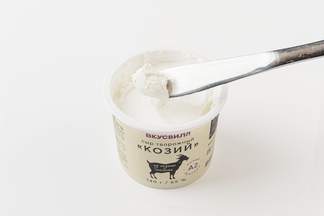 

Сыр творожный Козий 65% ВкусВилл 140 г