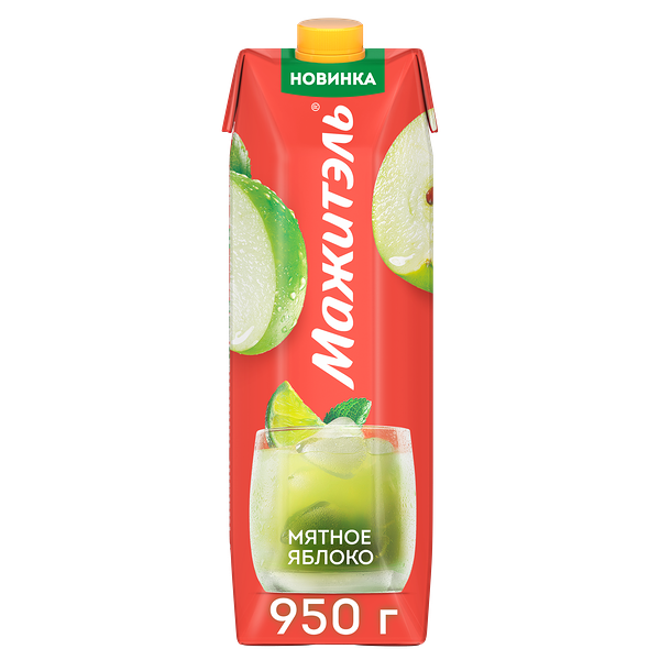 Коктейль сывороточно-молочный Мажитэль с соком и с витаминами Мятное яблоко 950 г
