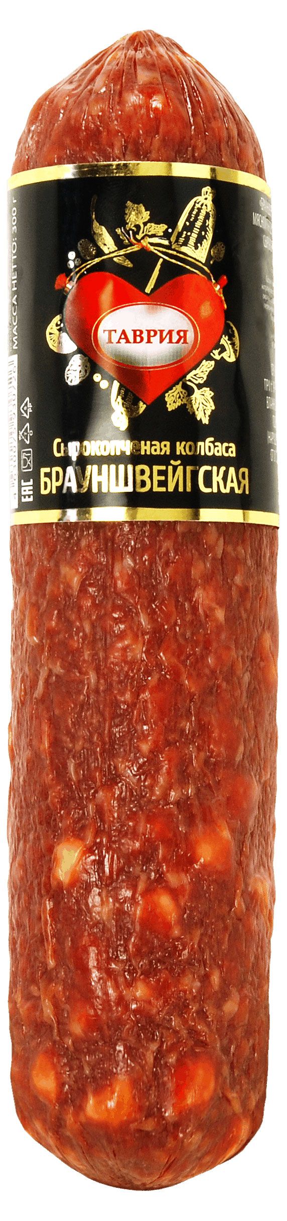 

Колбаса сырокопченая Таврия Брауншвейгская, ГОСТ 300г