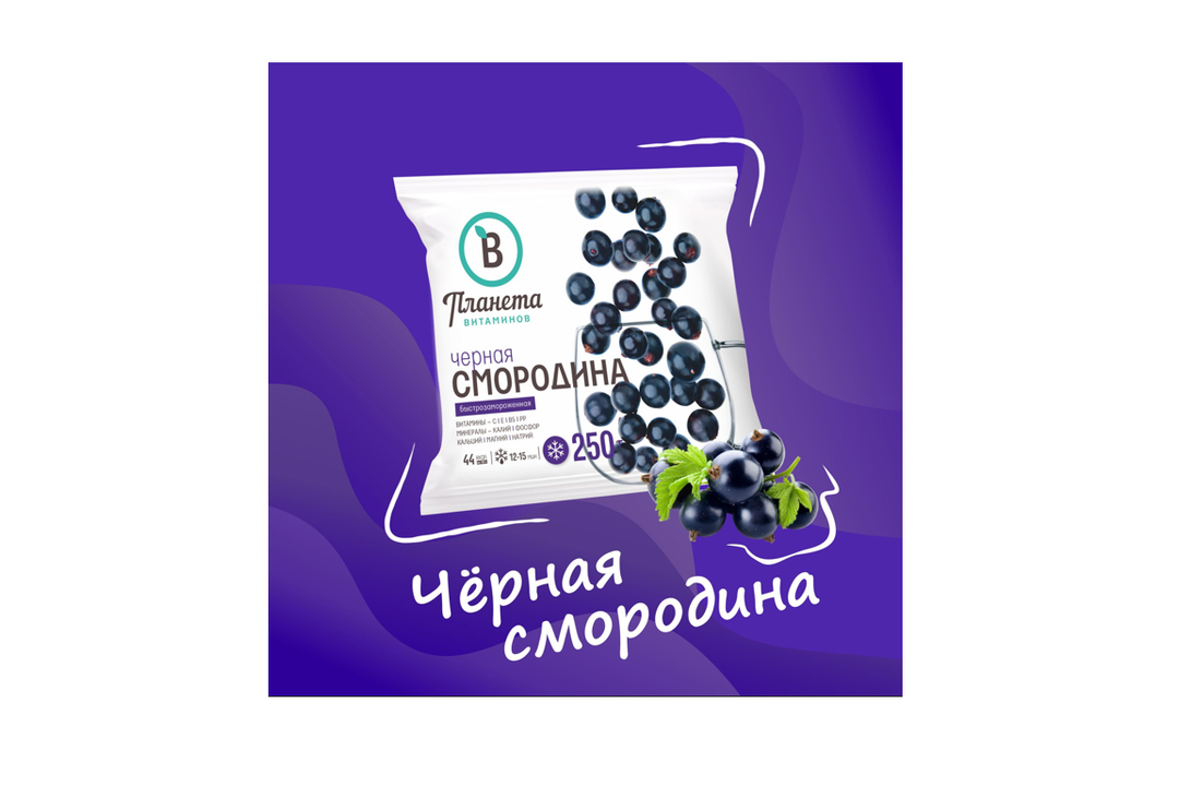 

Смородина черная Планета Витаминов 250 г