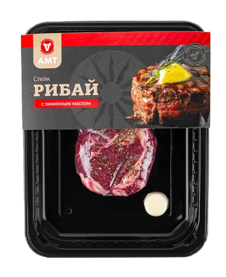 

Стейк Рибай Агроальянс МТ из говядины с лимонным маслом 250 г