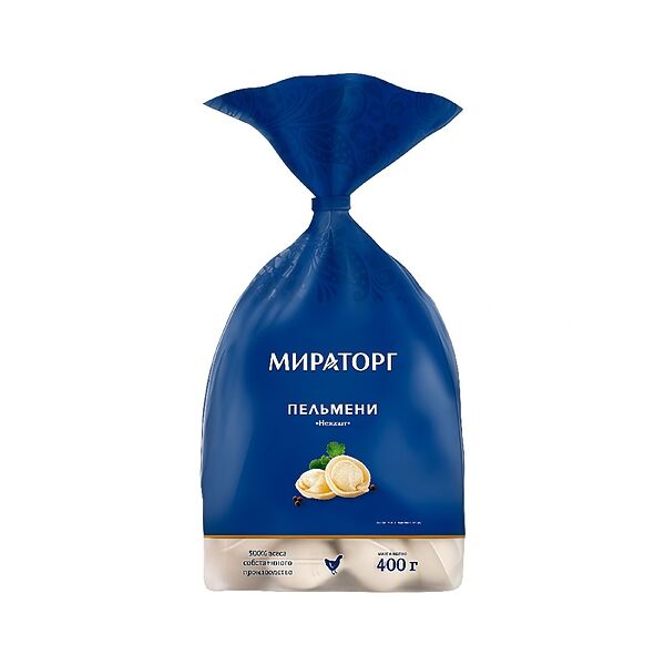 Пельмени Мираторг Нежные зам п/ф из м/пт и говядины рубл в оболочке 400г