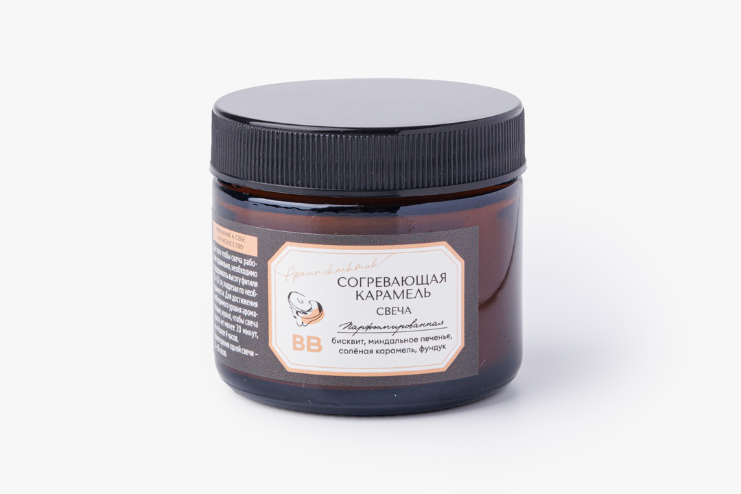 

Свеча ВкусВилл парфюмированная Согревающая карамель 50 г