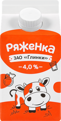 

Ряженка Глинки 4% 500 г