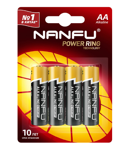 Батарейка Nanfu щелочная АА LR6-4B 4 шт.
