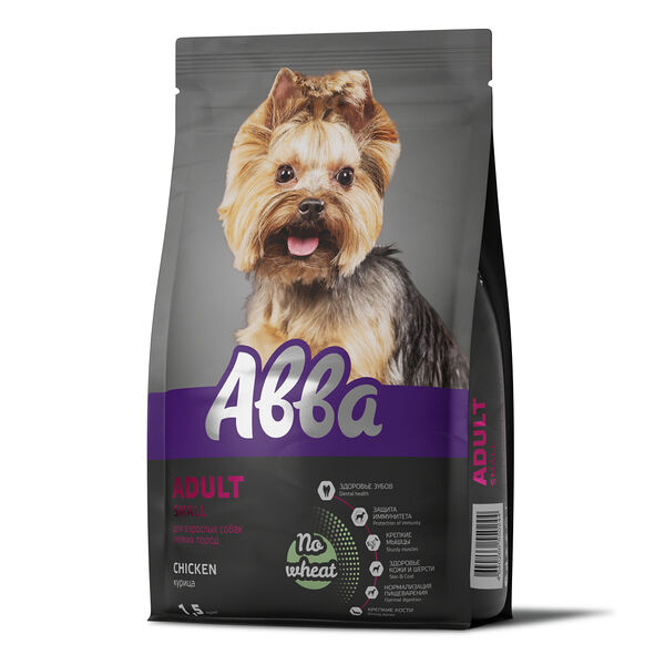 Сухой корм Aвва Small Adult для собак мелких пород с курицей 1.5 кг