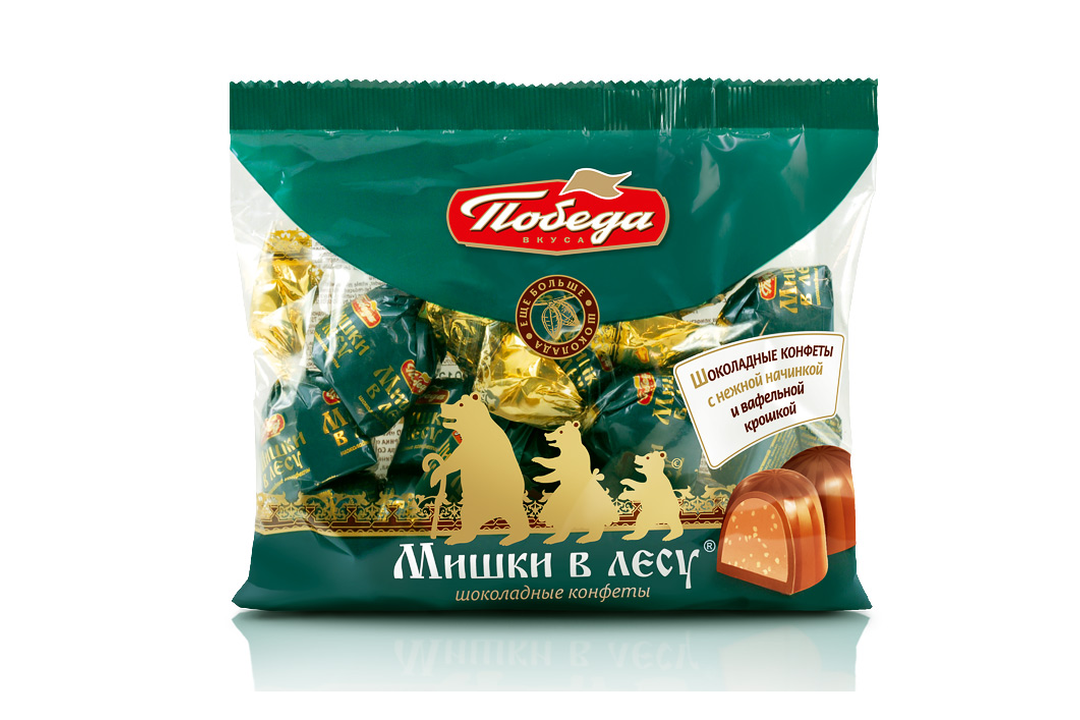 

Конфеты шоколадные Победа вкуса Мишки в лесу 200 г