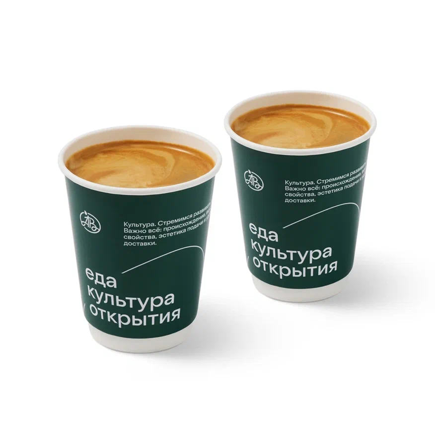 

Кофейная пара Азбука Вкуса Американо 400 мл 2 шт.